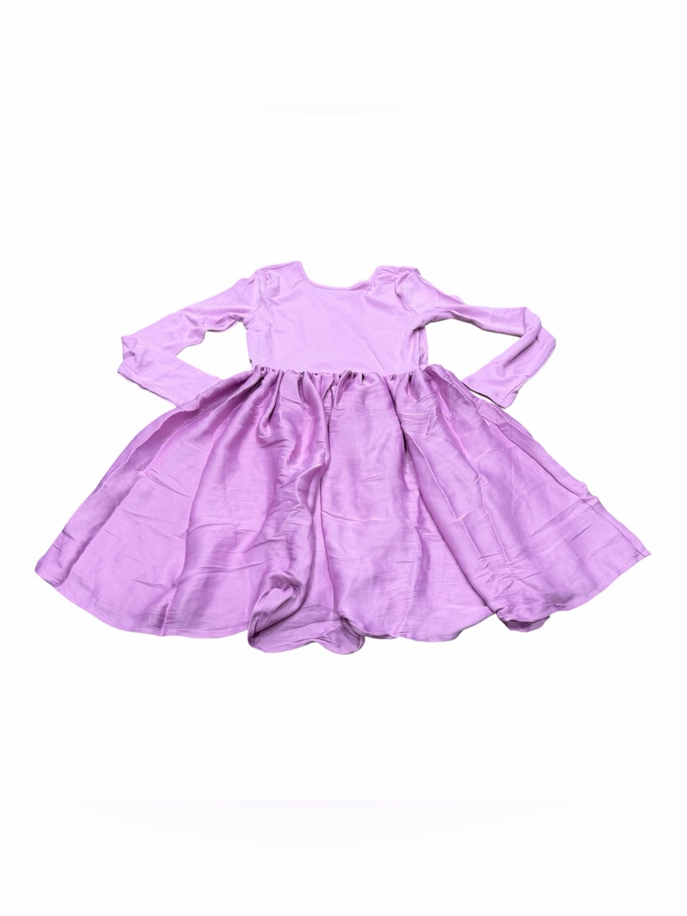 Gap Girls Long Sleeve Dress, Soft Knit Top Flowy Skirt, Pink, Size XL 12, NEW